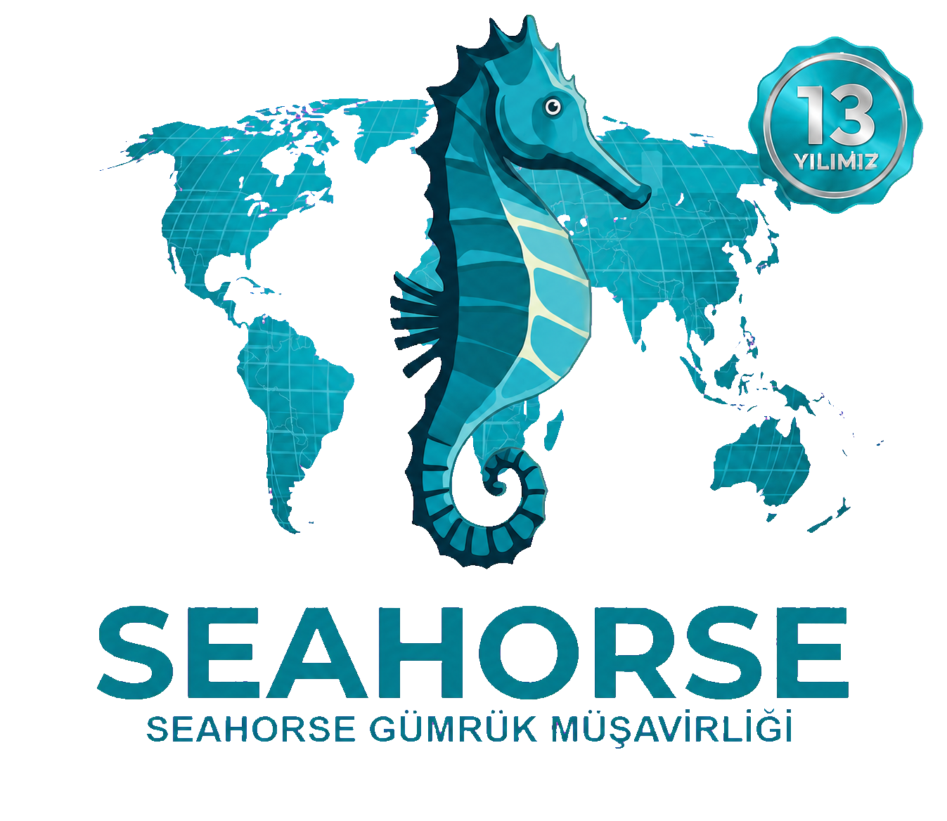 Seahorse Gümrük Müşavirliği 13. yıl logosu